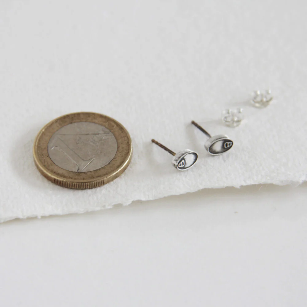 Mini pendientes de plata latas de conservas - Vacía la Nevera