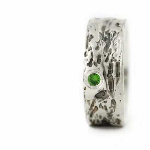alianza de plata piedra verdee, anillo compromiso - Vacía La Nevera alianza de plata piedra verdee, anillo compromiso