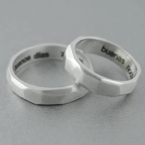 alianza plata facetada zafiro naranja - Vacía La Nevera alianza plata facetada zafiro naranja