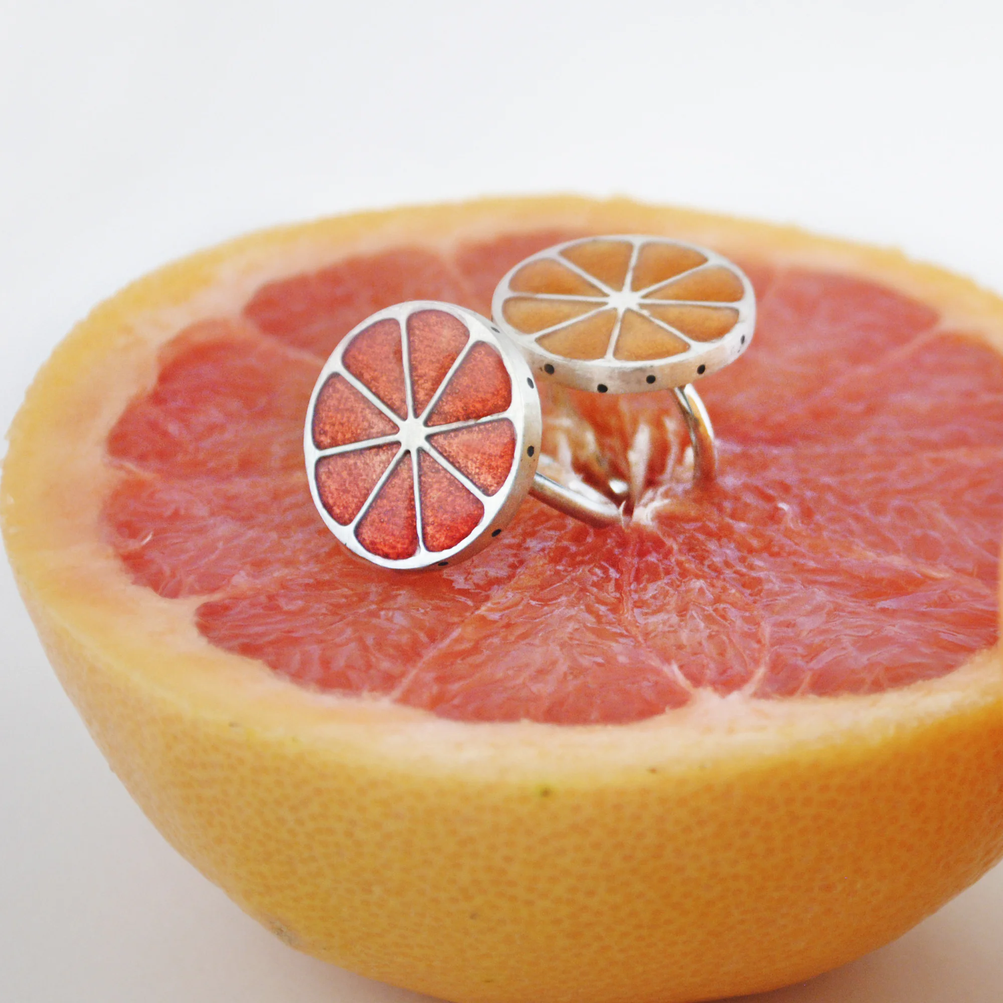 anillo de plata Naranja y Pomelo - Vacía la Nevera