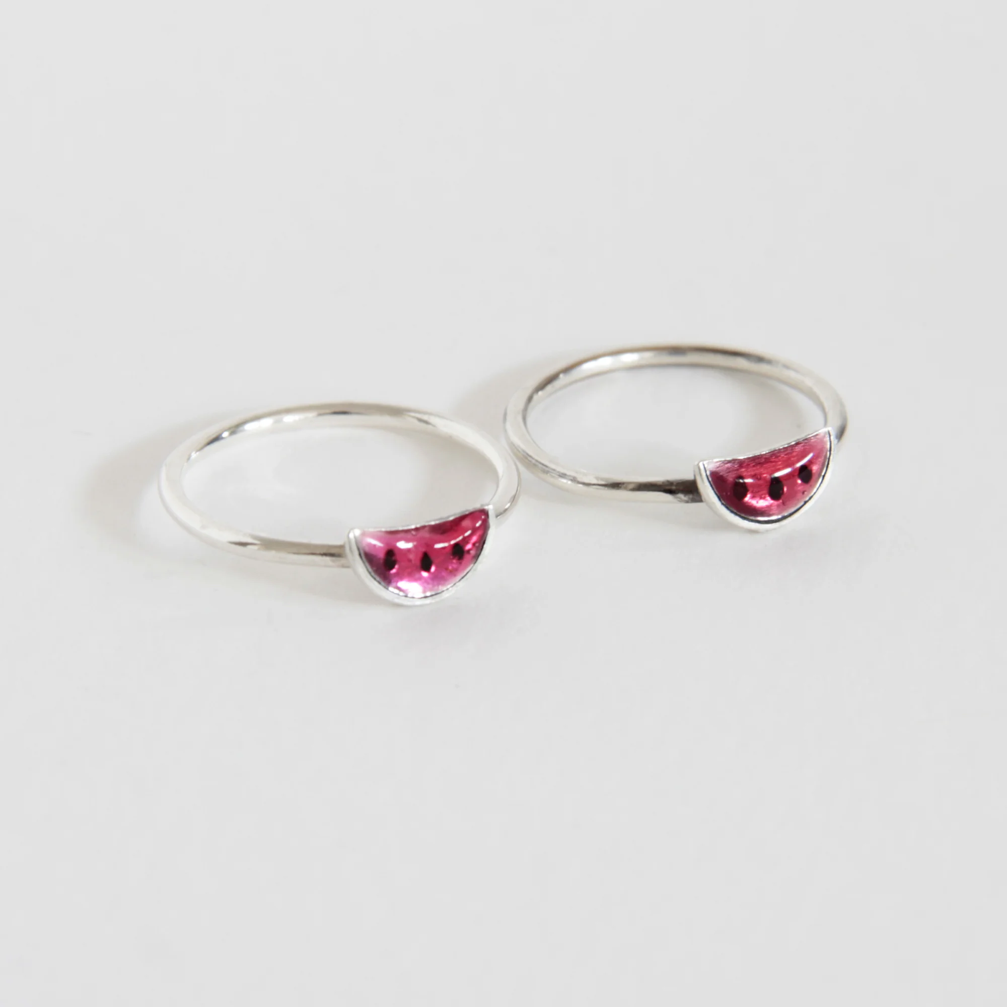 Anillo de plata sandía mini - Vacía la Nevera - Vacía La Nevera Anillo de plata sandía mini - Vacía la Nevera