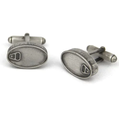 Gemelos de plata lata de conservas