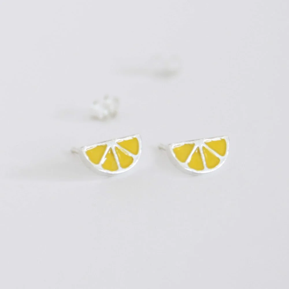 Pendientes de plata limón