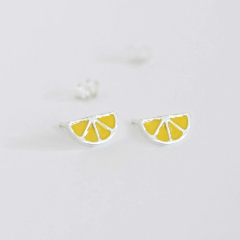 Pendientes de plata limón