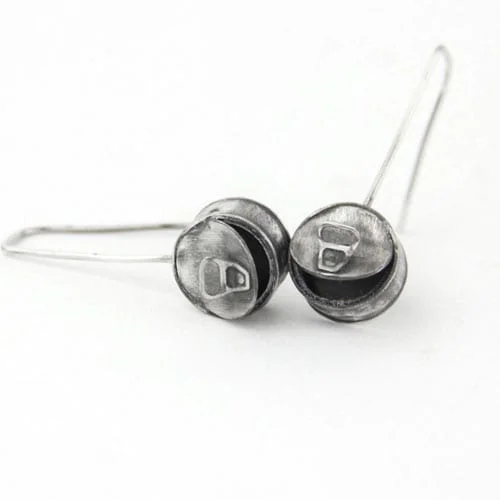 Pendientes largos de plata