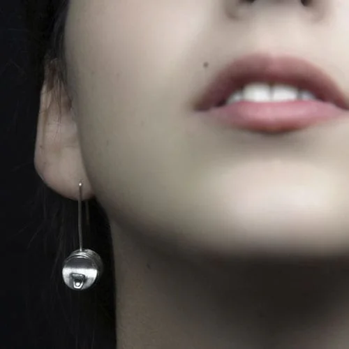 Pendientes largos de plata