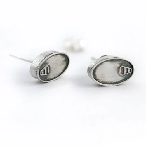 pendientes plata lata conservas xs. Joyería artesanal española