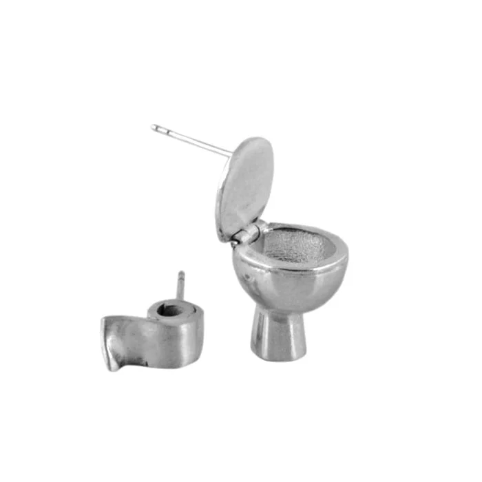 pendientes de plata water y papel higiénico