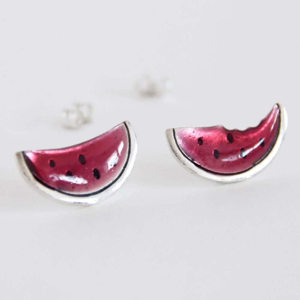 Pendientes de plata Sandia - Vacía La Nevera Pendientes de plata Sandia