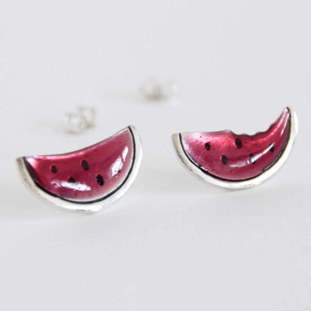 Pendientes de plata Sandia