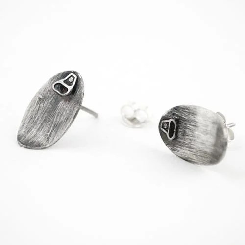 pendientes de plata tapa lata sardinas