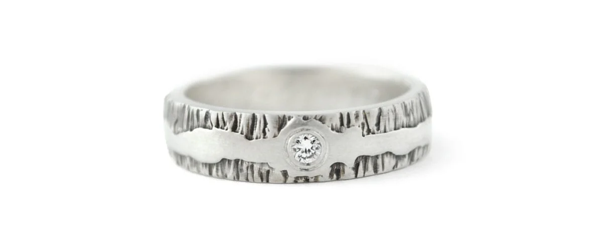 alianza de plata y diamante blanco, anillo de compromiso alianza de plata y diamante blanco, anillo de compromiso
