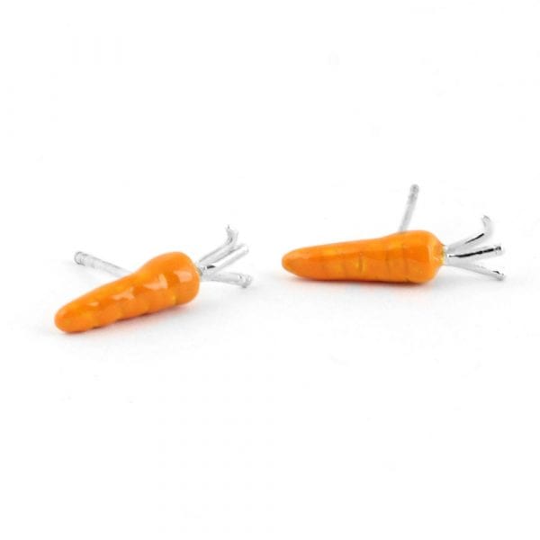 Silver earrings, Small Carrots