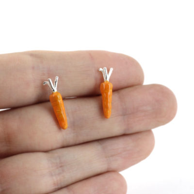 Silver earrings, Small Carrots