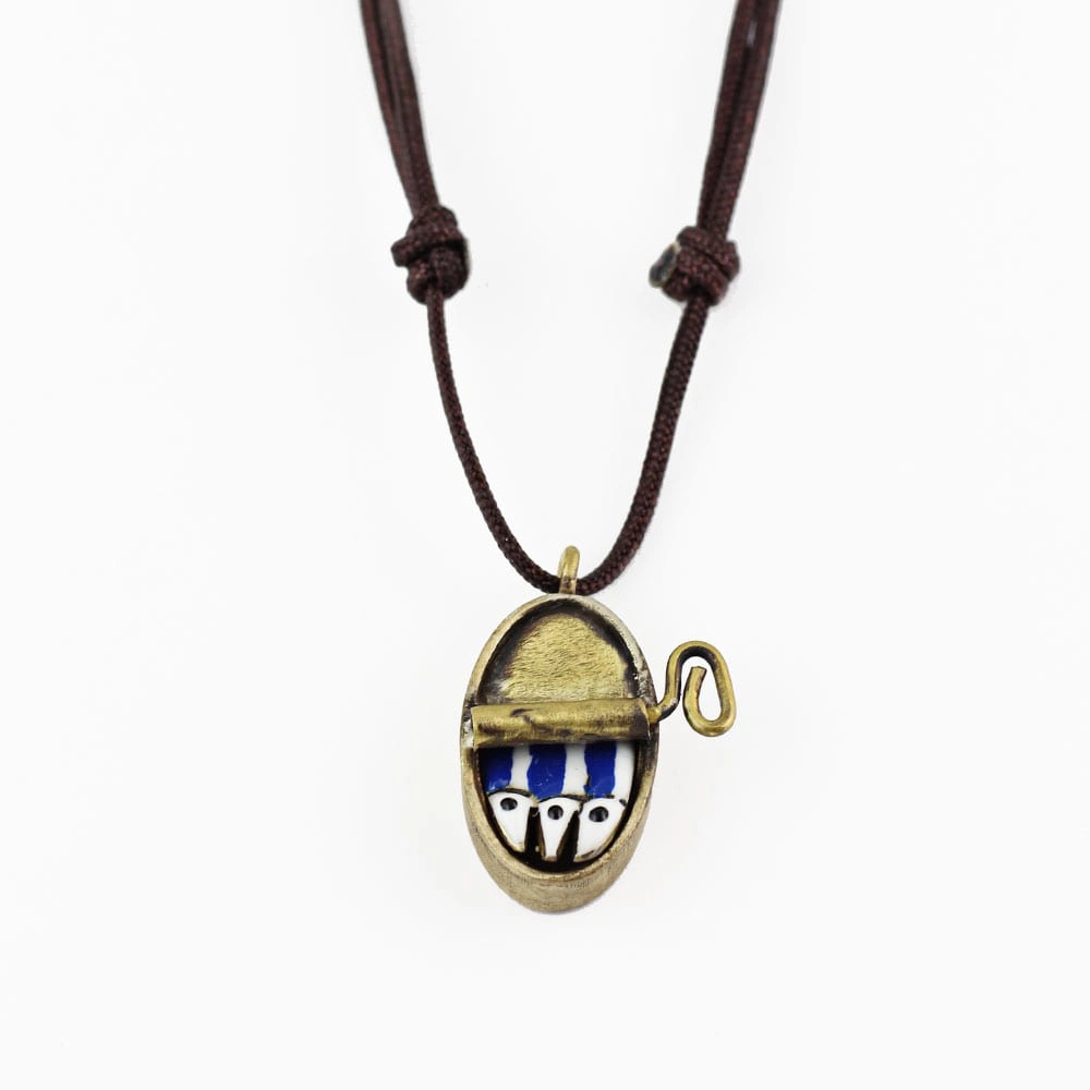 Brass Contemporary necklace, Sardines Can