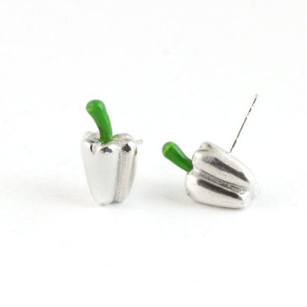 pendientes de plata pimientos
