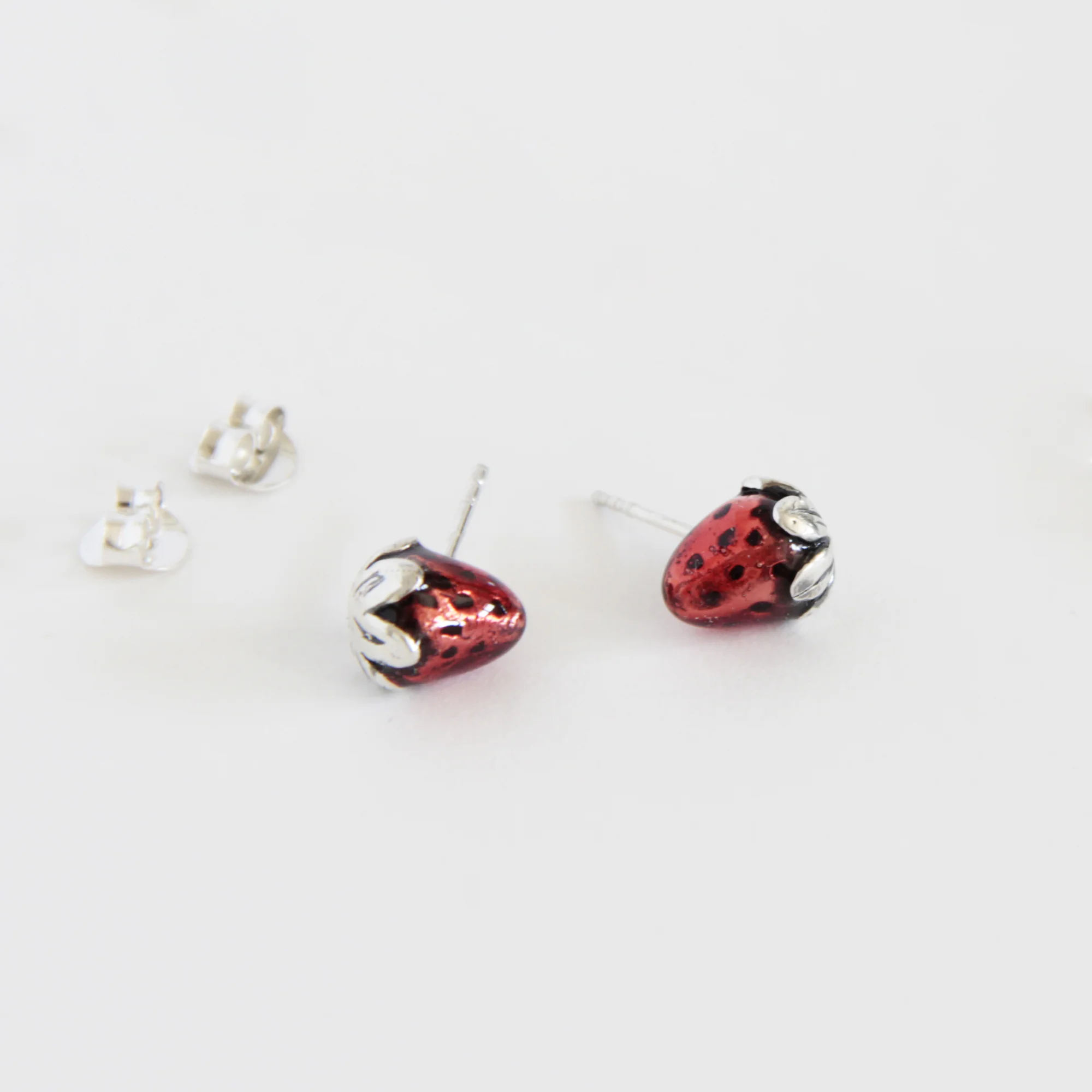 Pendientes de plata fresas