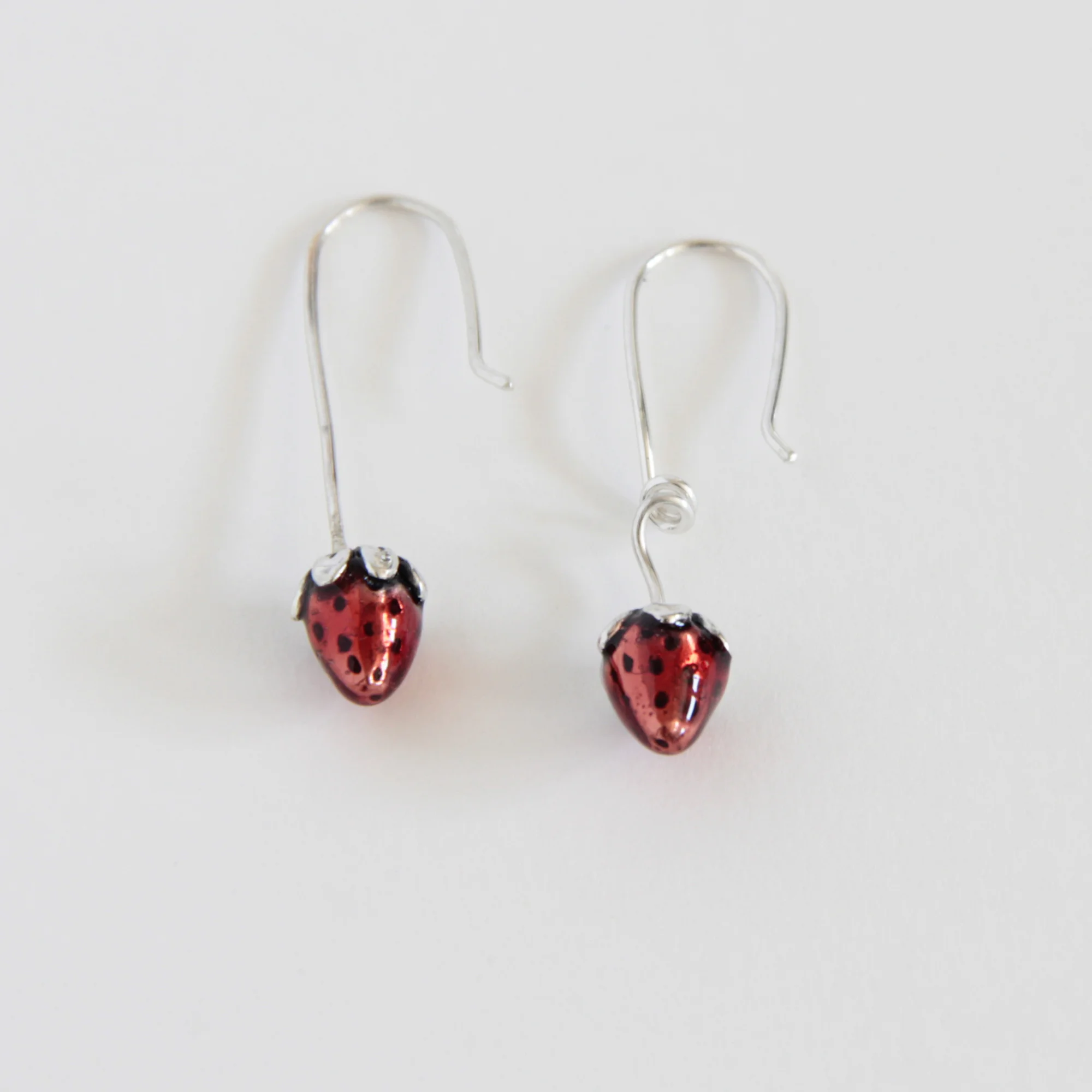 Pendientes de plata fresas