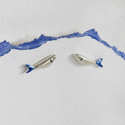 Pendientes de plata Sardinas
