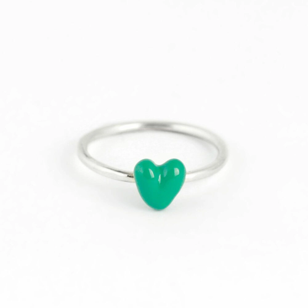 Anillo plata corazón gordito