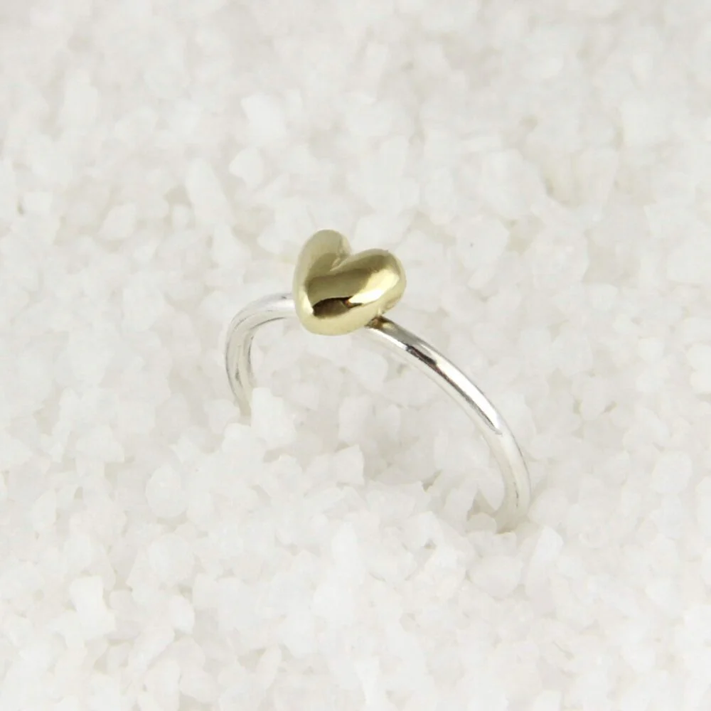 Anillo plata corazón gordito
