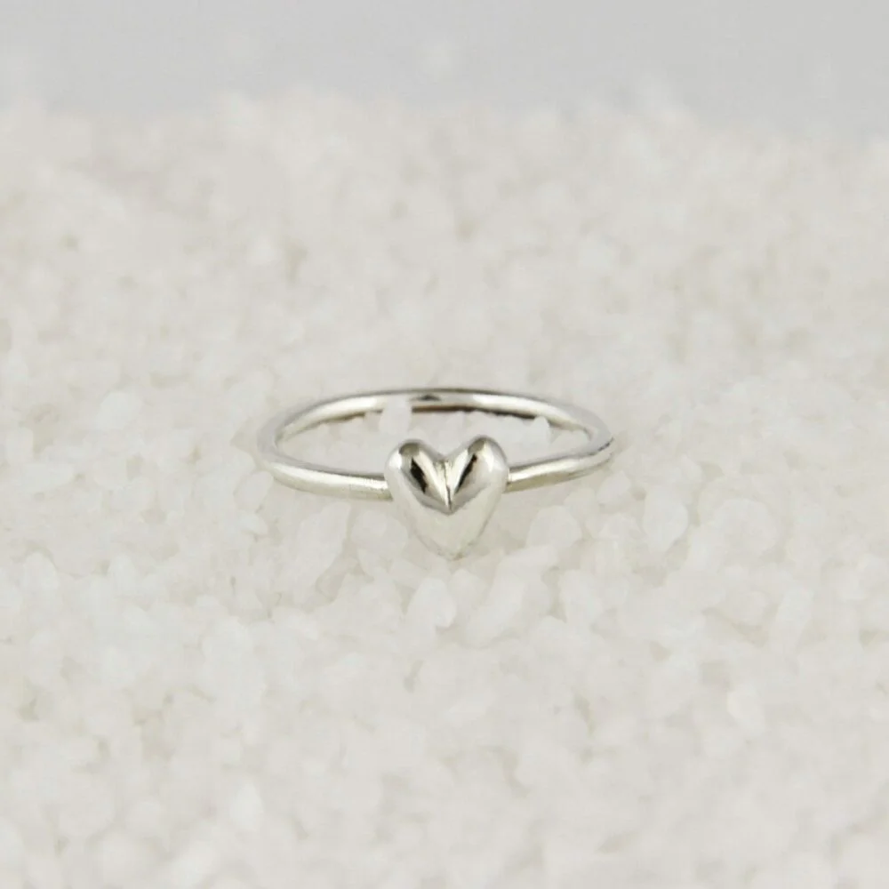 Anillo plata corazón gordito