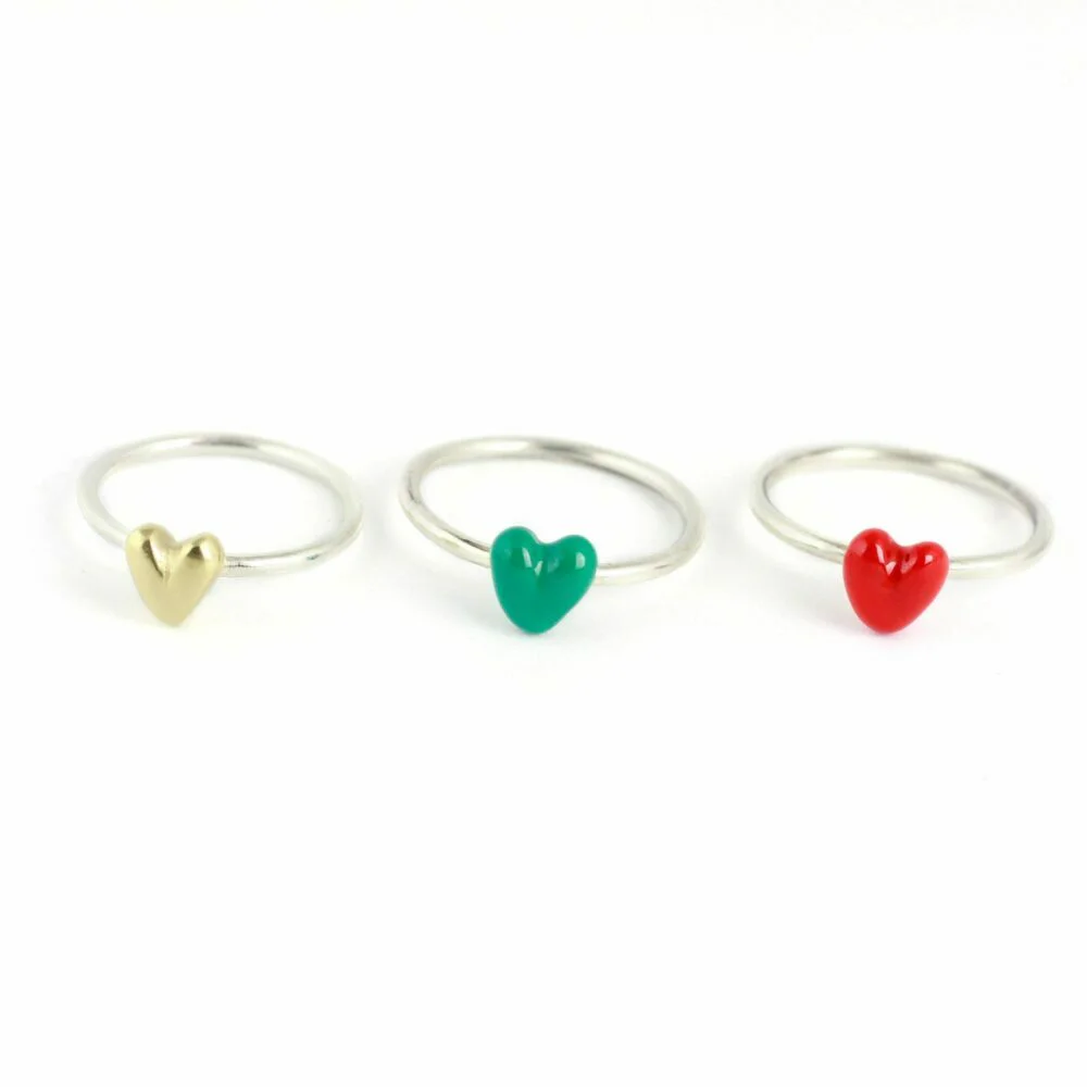 Anillo plata corazón gordito
