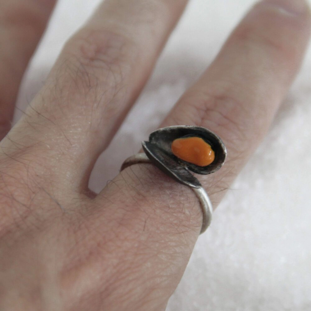 Anillo de plata Mejillón