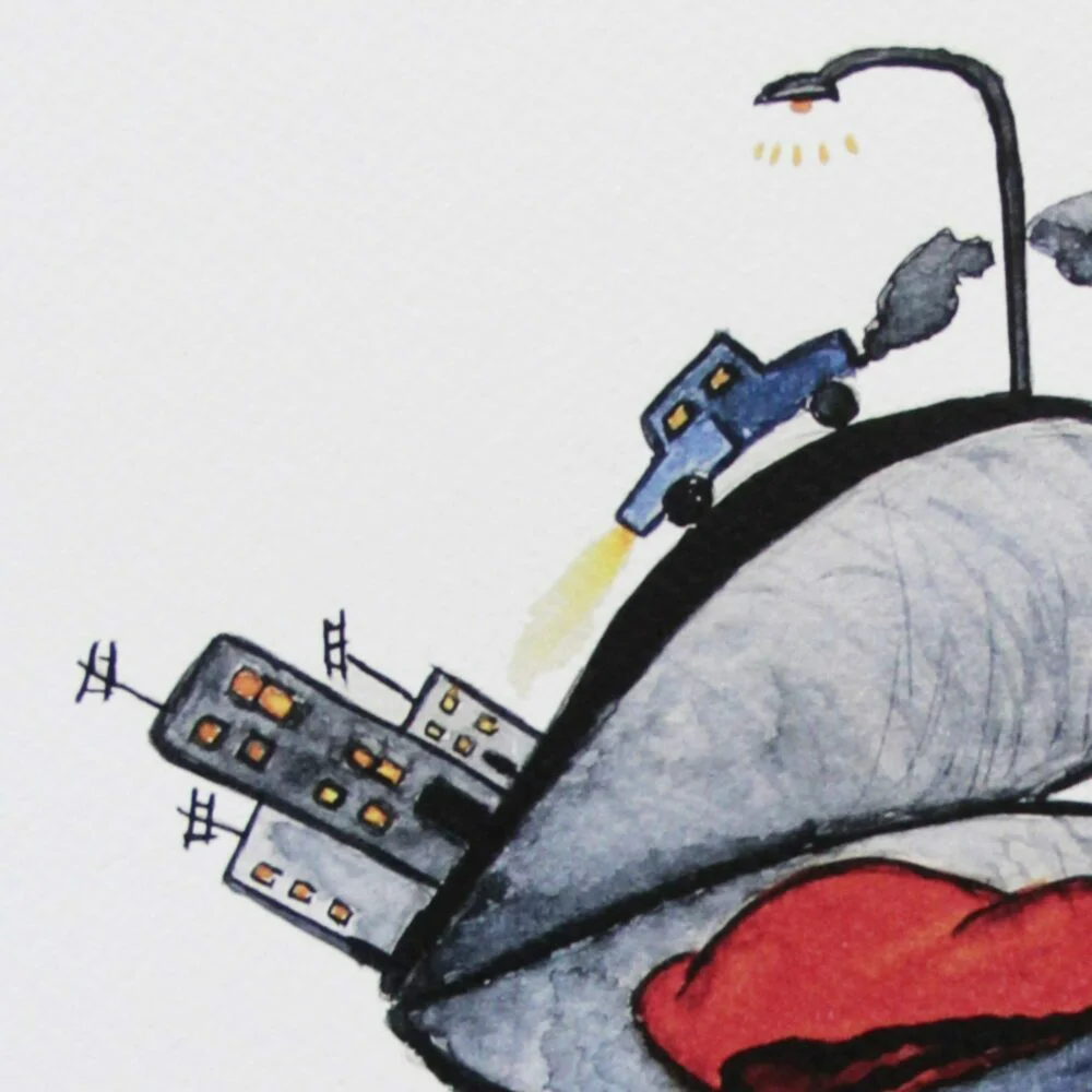 Ilustración Ciudad Mejillón - Vacía La Nevera Ilustración Ciudad Mejillón