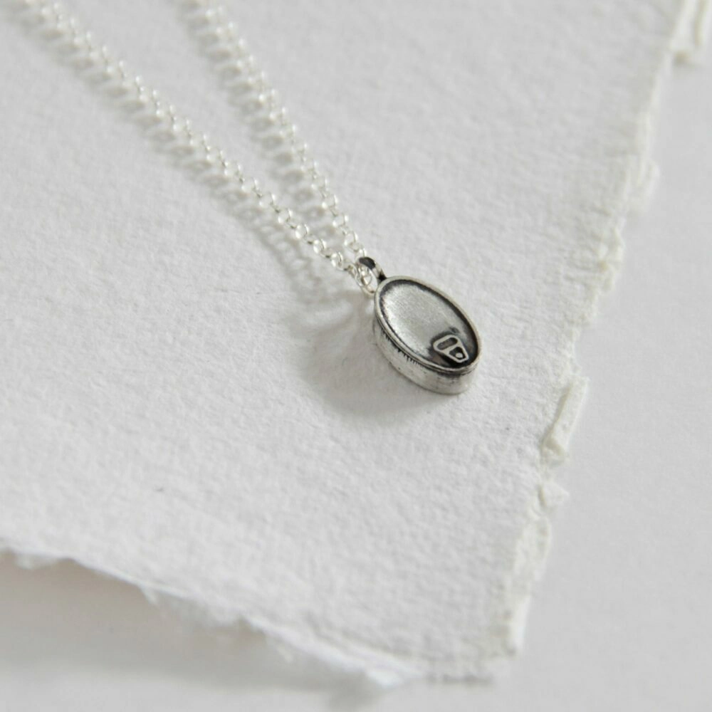 Silver Choker Necklace, Tin Can XS