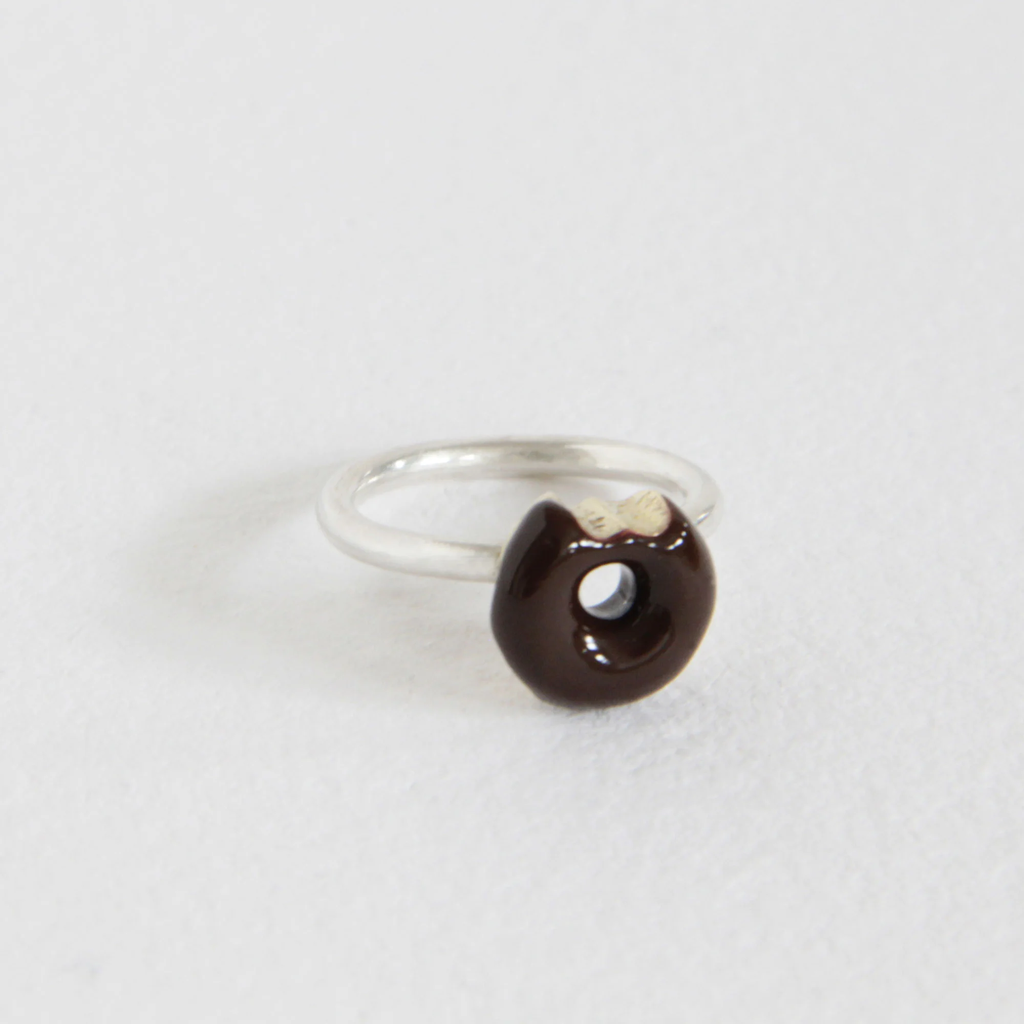 Anillo de plata Donuts de chocolate - Vacía la Nevera