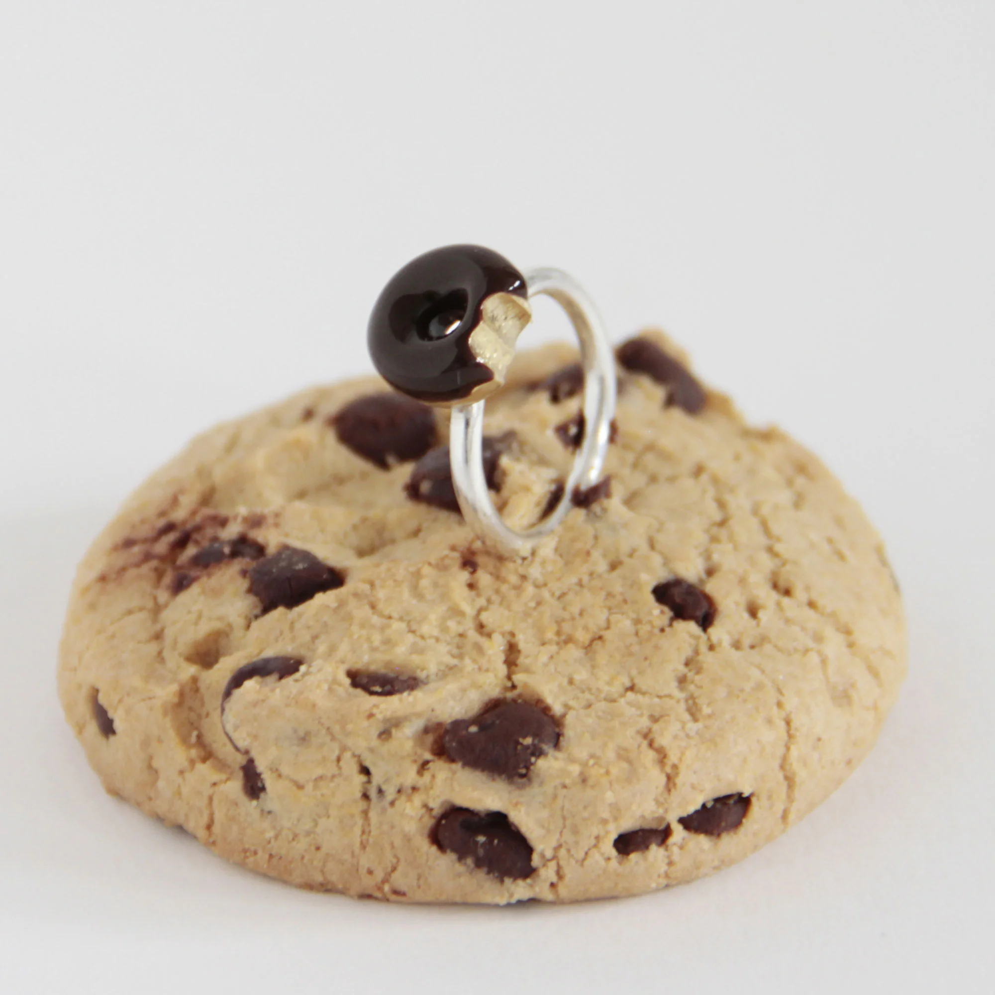 Anillo de plata Donuts de chocolate - Vacía la Nevera