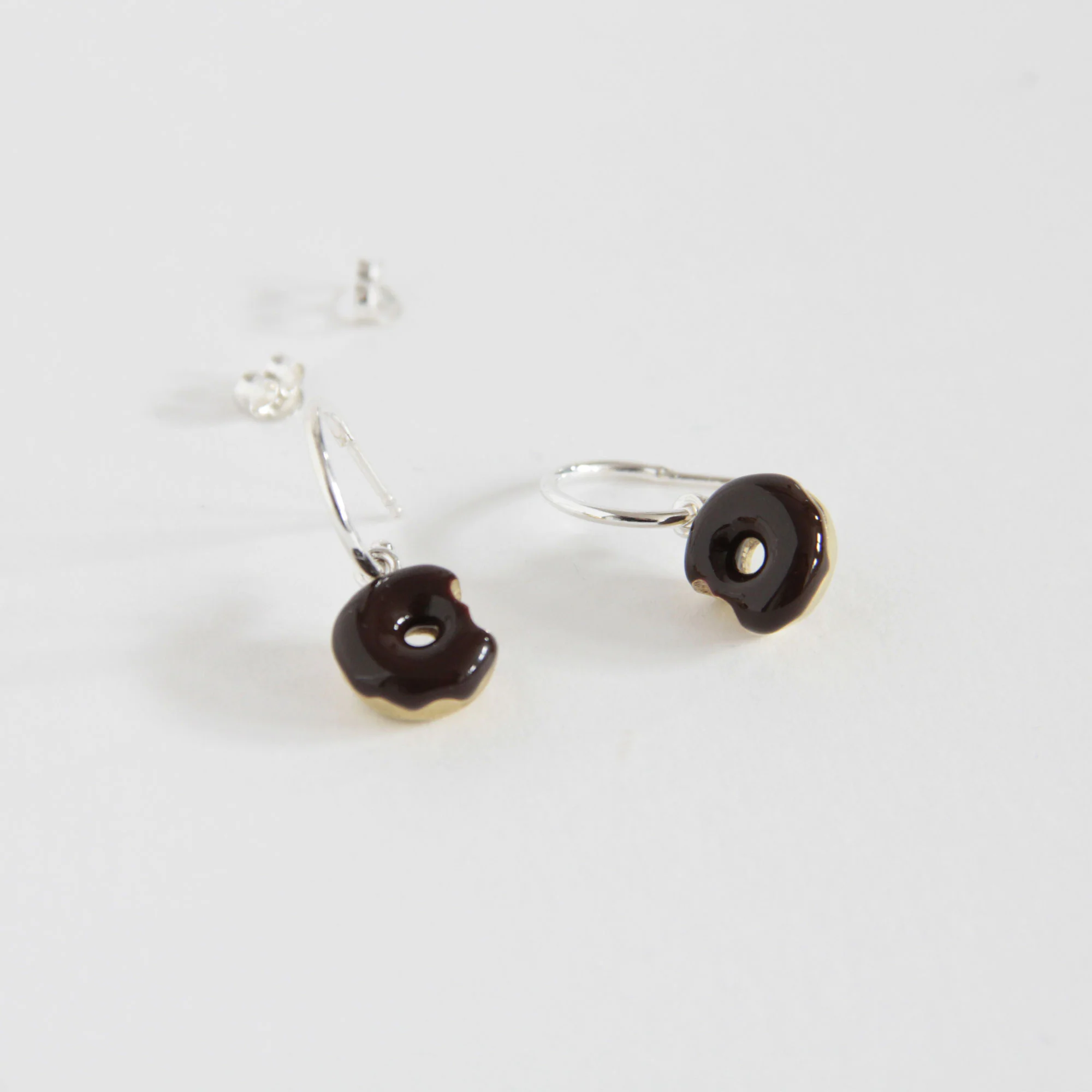 Silver Hoop Earrings – Chocolat Donuts