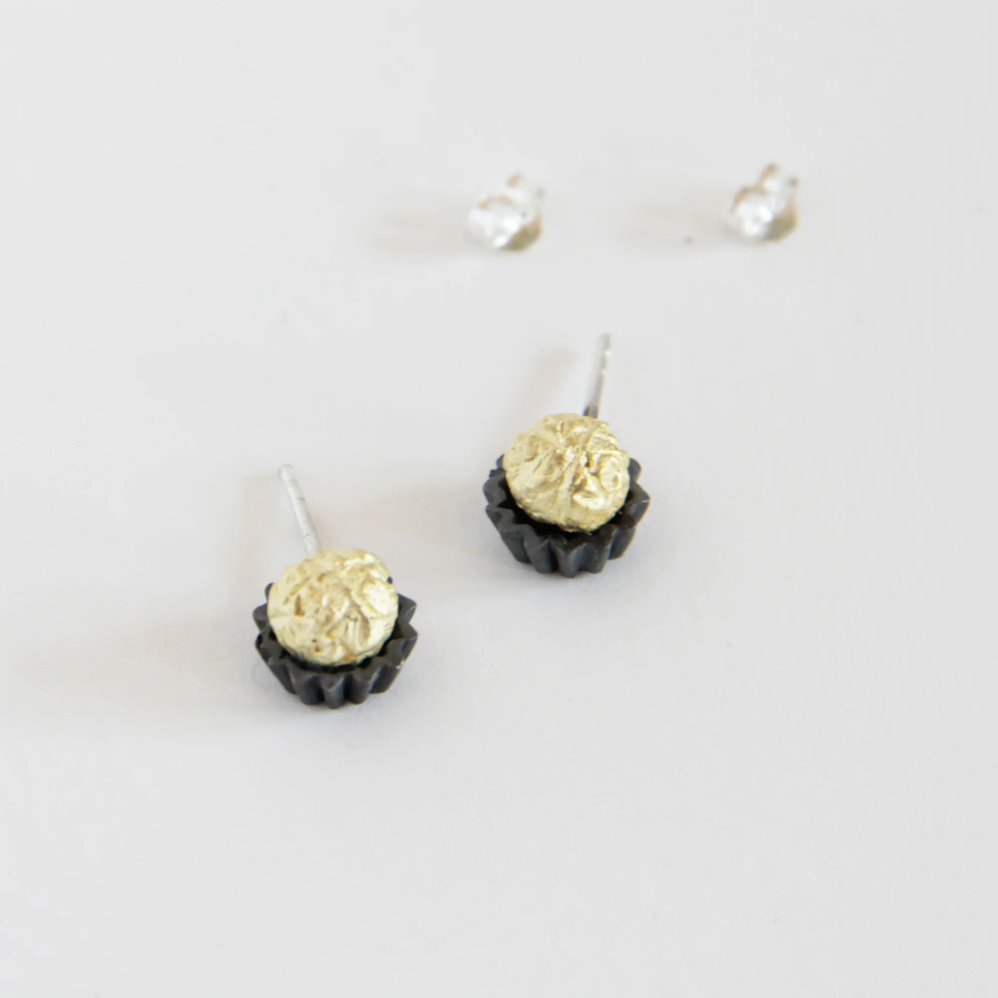 Mini pendientes de plata bombón - Vacía la Nevera
