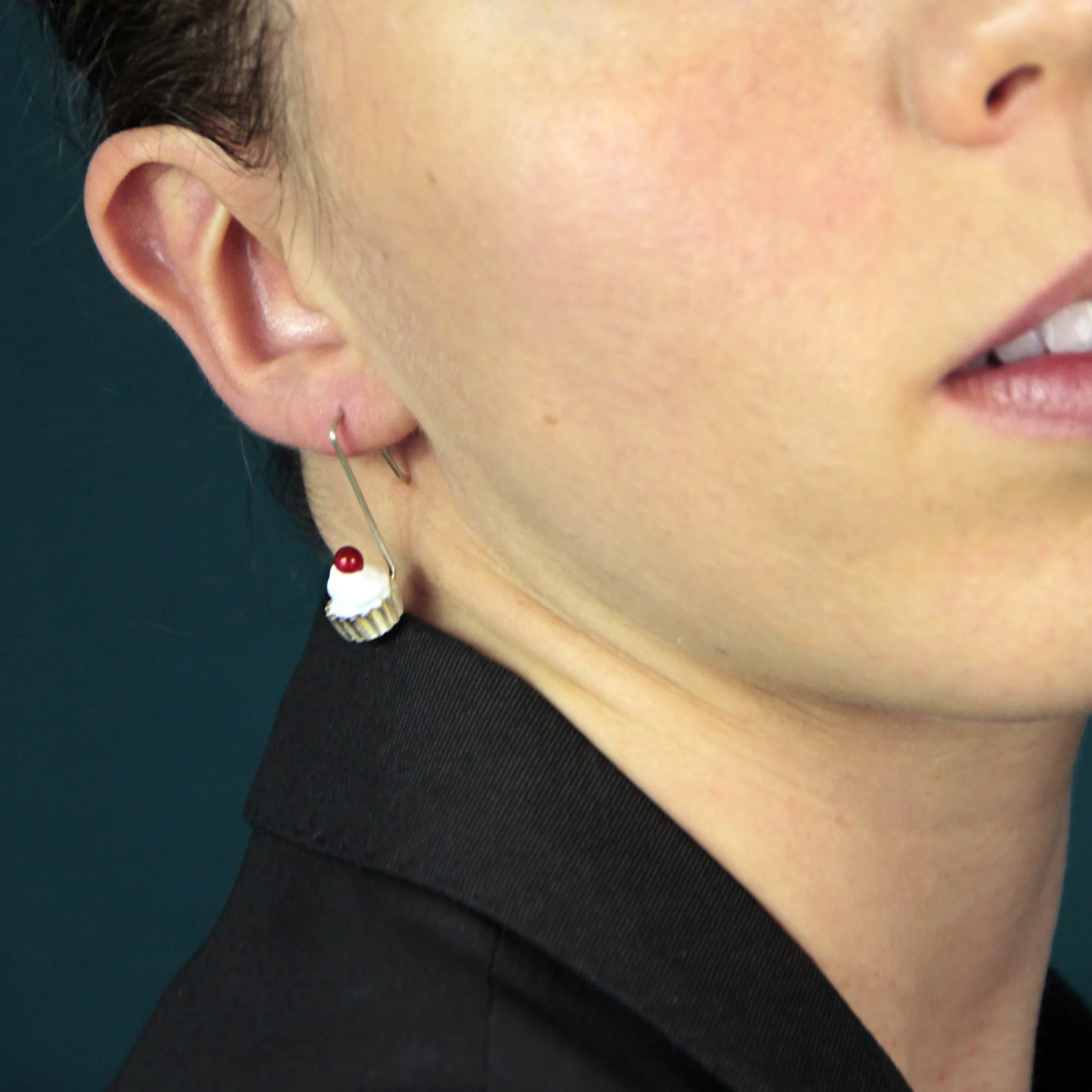 Pendientes de plata Cupcake