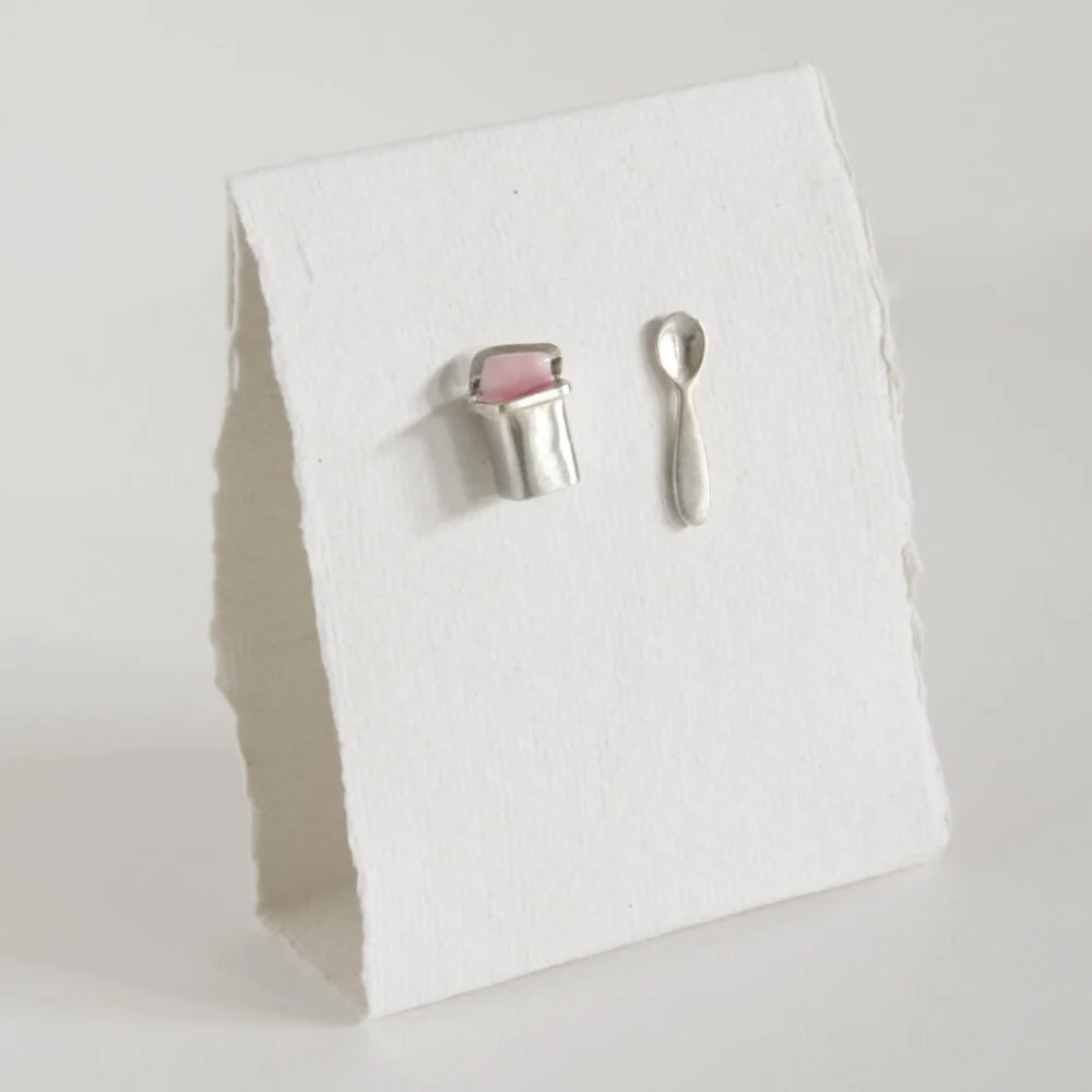 Pendientes de playa yogur y cuchara