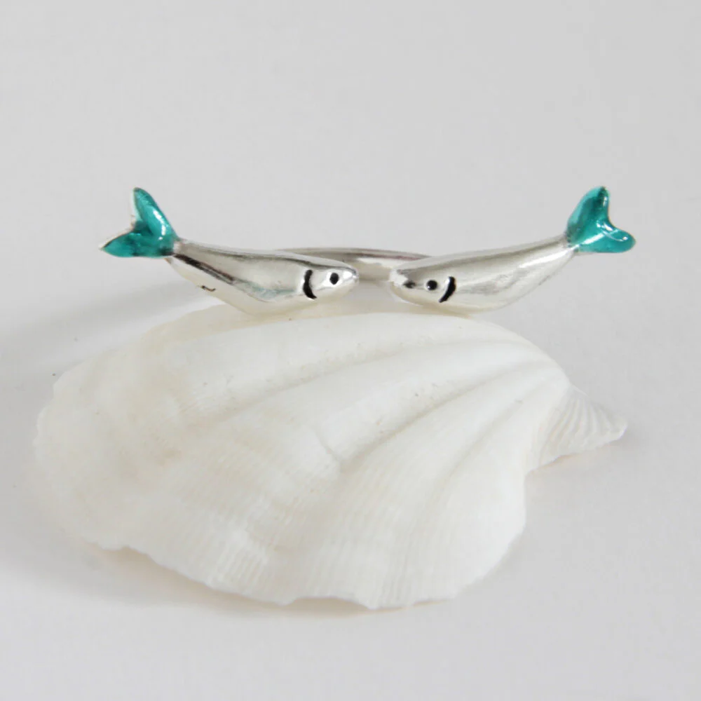 Anillo de plata doble Sardinas Love