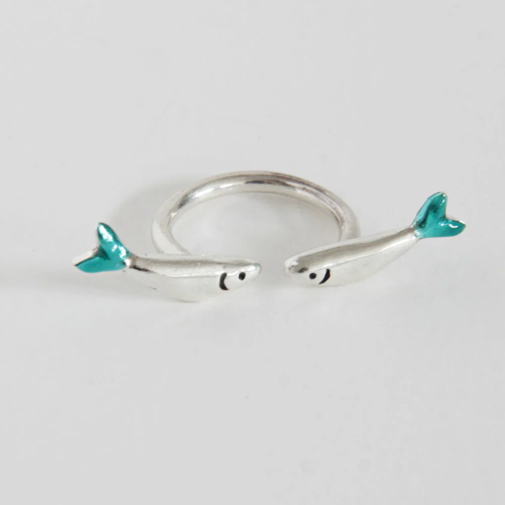 Anillo de plata doble Sardinas Love