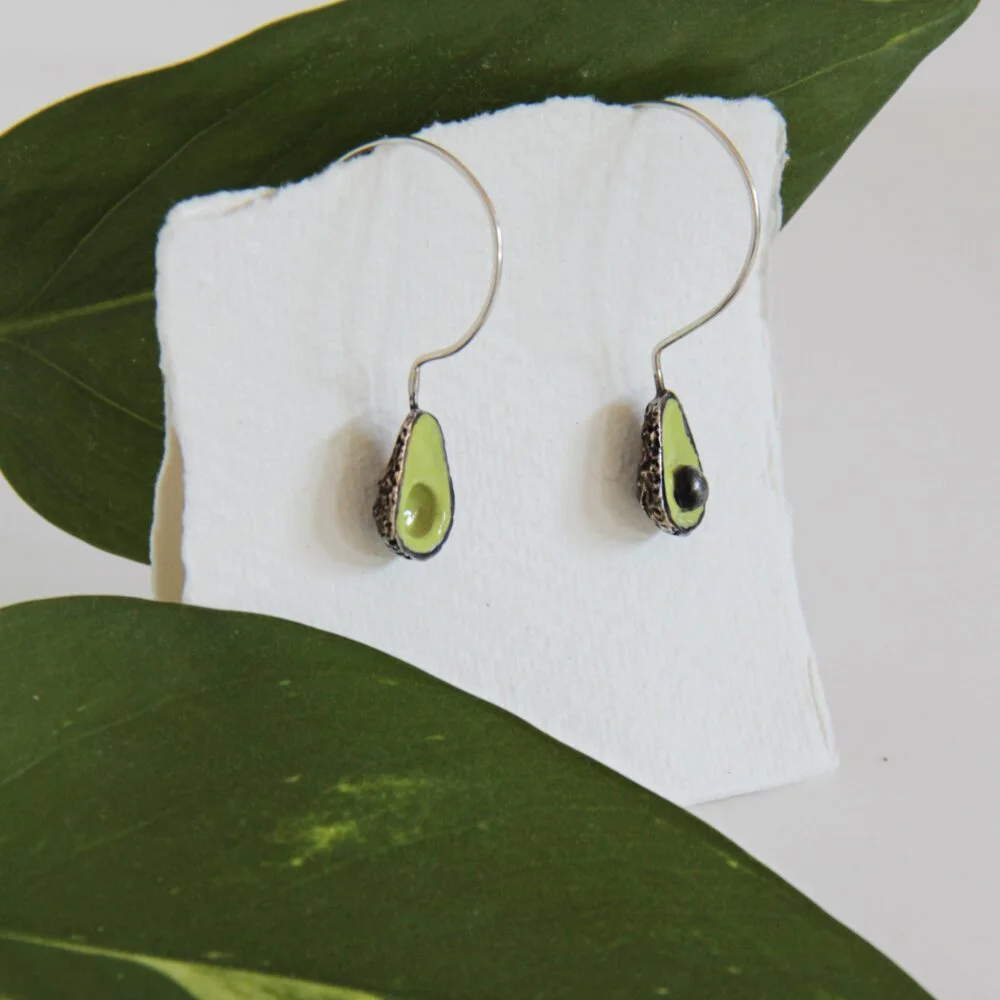 Aros de plata maxi aguacates
