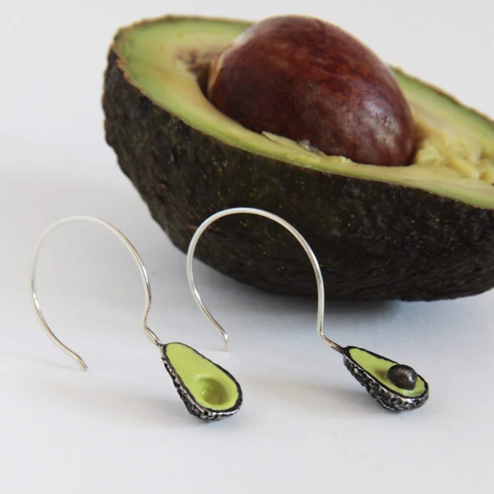 Aros de plata maxi aguacates