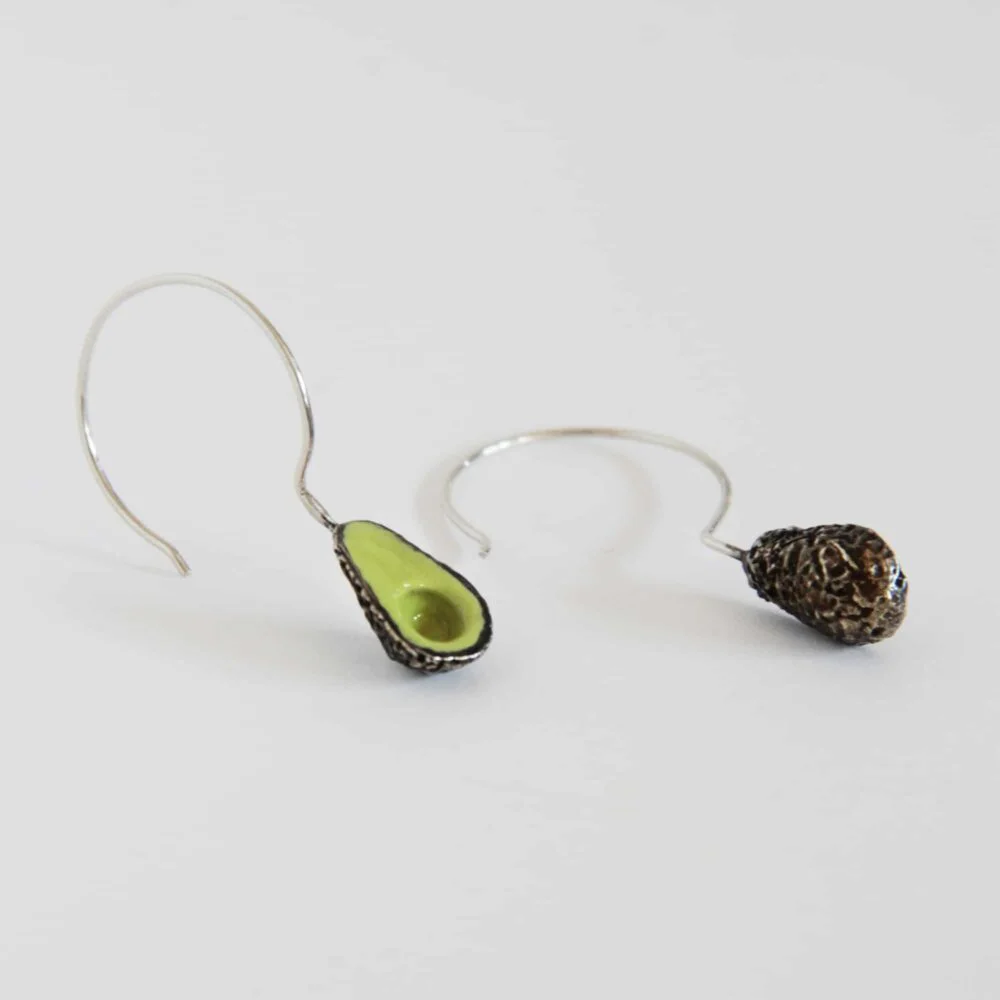 Aros de plata maxi aguacates
