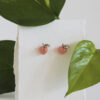 Silver earrings Peach Melocotón