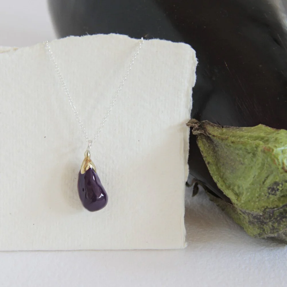 Silver Chocker - Eggplant