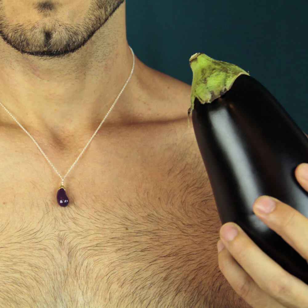 Silver Chocker - Eggplant
