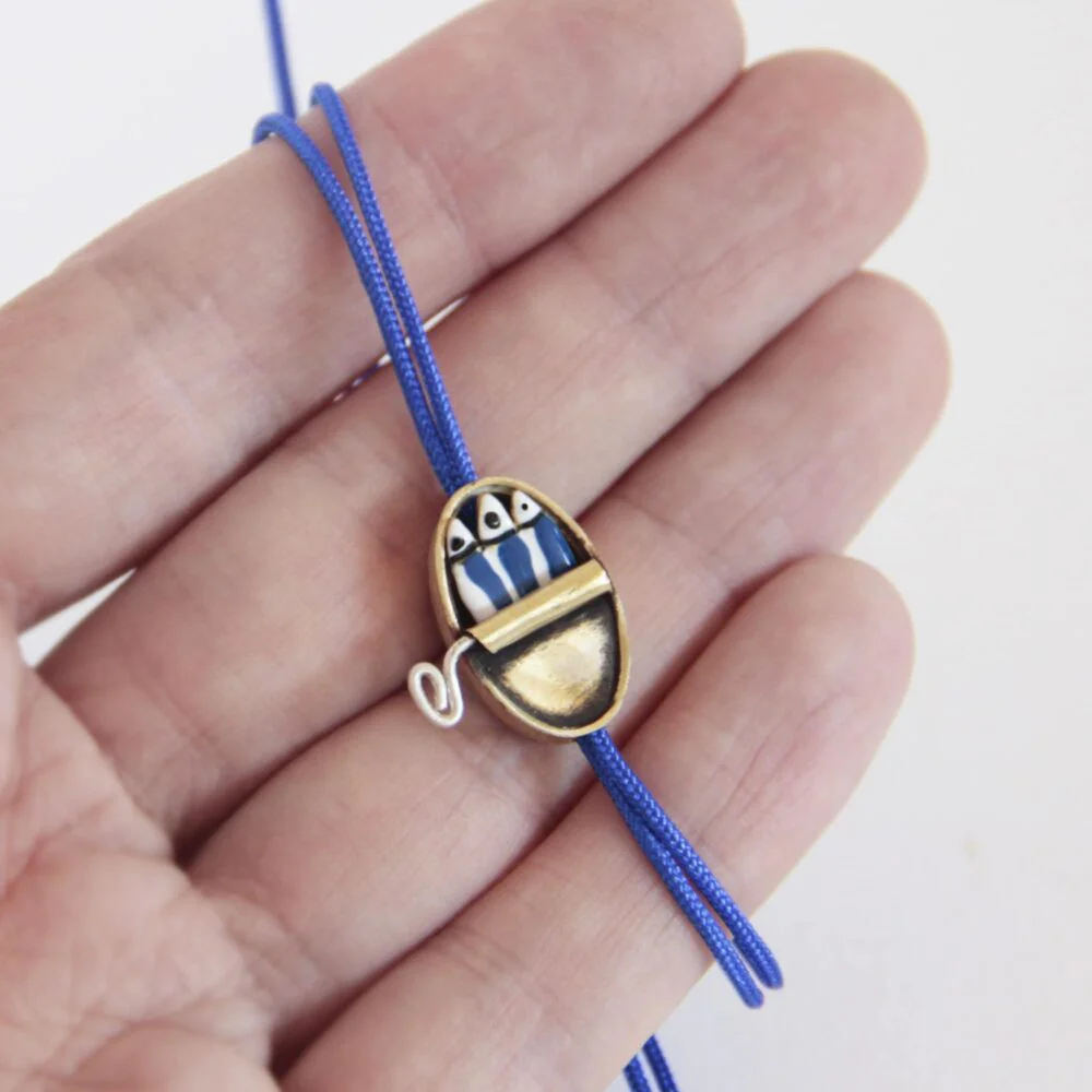 Pulsera de latón Lata de Sardinas