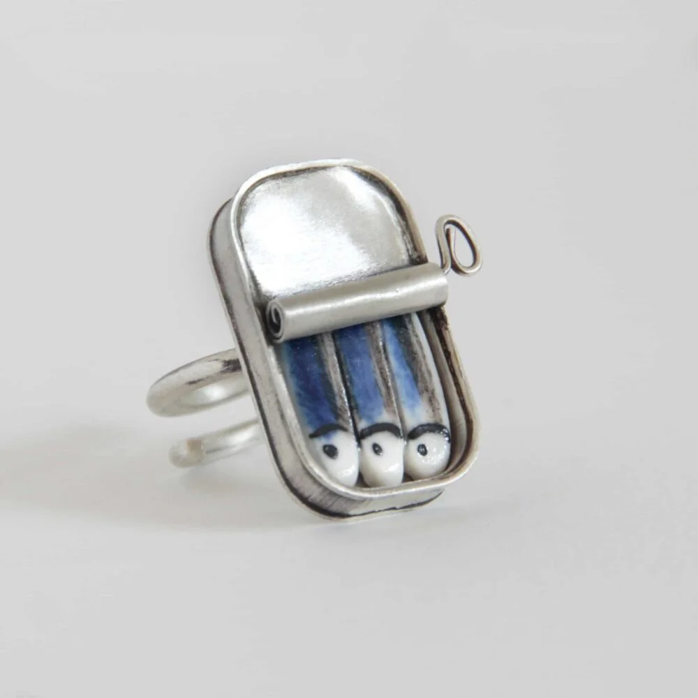 Anillo de plata LATA DE SARDINAS - Vacía La Nevera Anillo de plata LATA DE SARDINAS