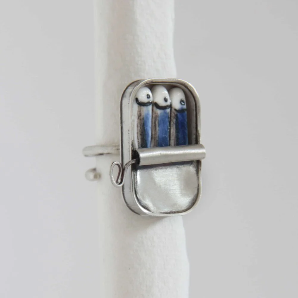Anillo de plata LATA DE SARDINAS - Vacía La Nevera Anillo de plata LATA DE SARDINAS