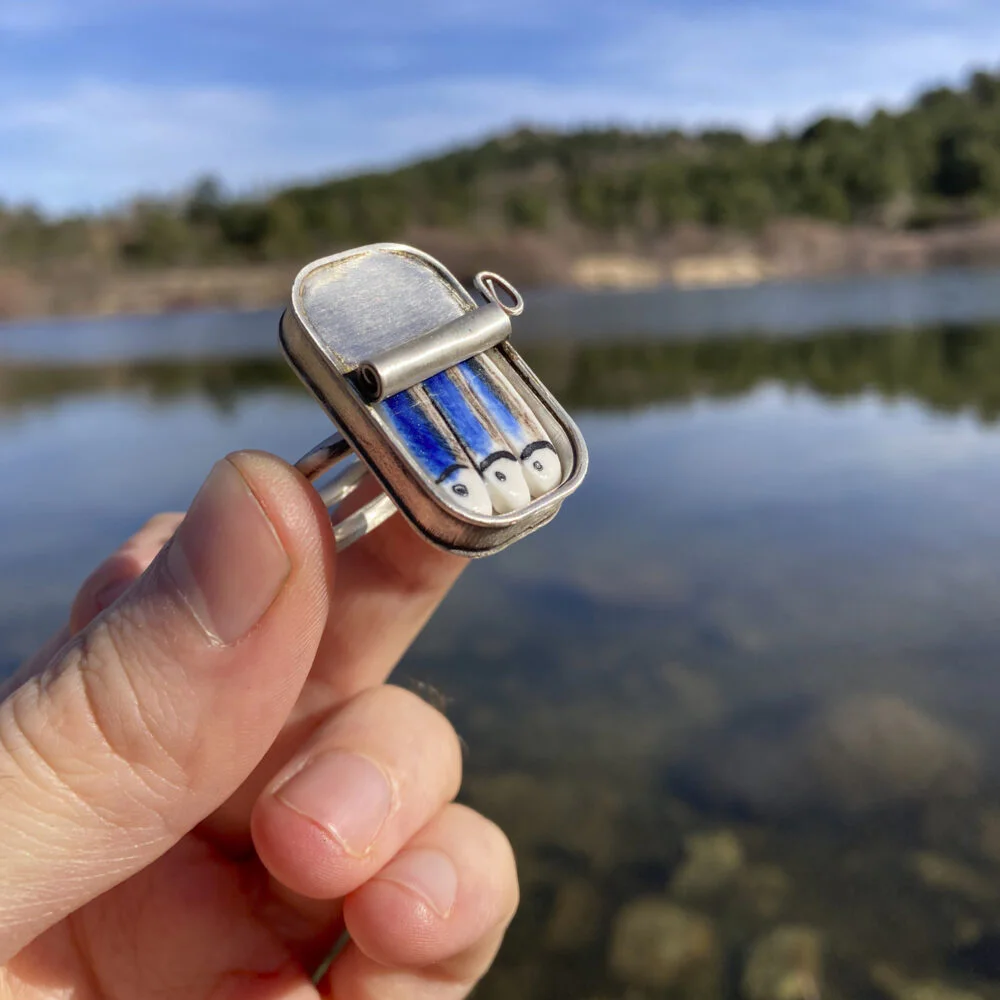 Anillo de plata LATA DE SARDINAS - Vacía La Nevera Anillo de plata LATA DE SARDINAS