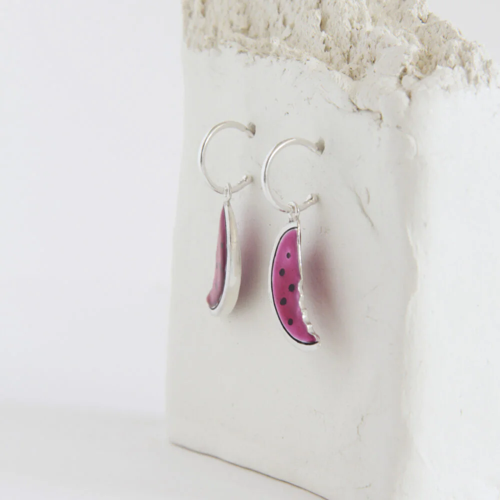 Silver earrings – Watermelons