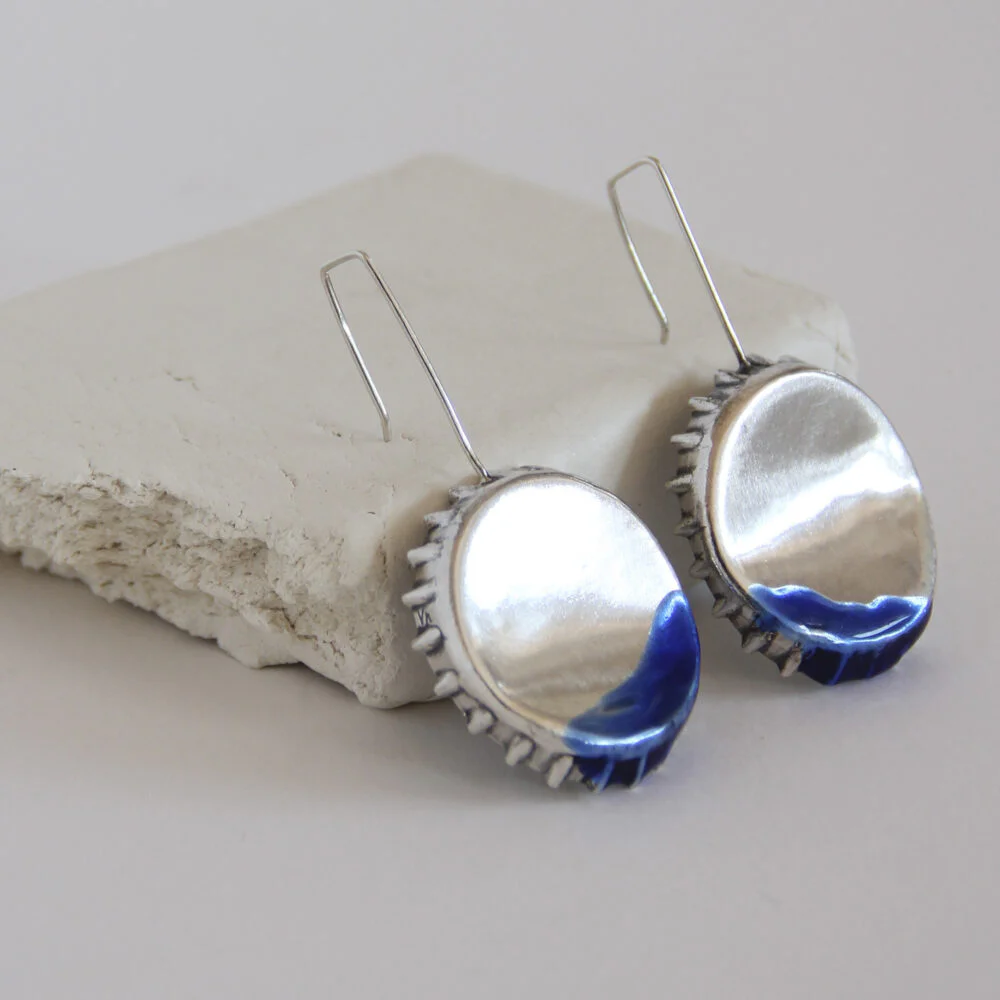 Pendientes de plata Chapas